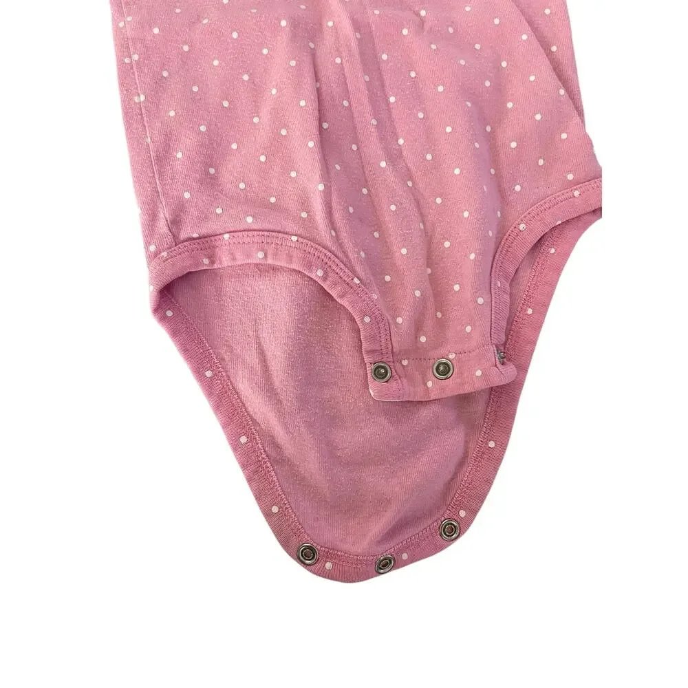 Carter’s Girls Pink Polka Dot Short Sleeve Baby Bodysuit 24 Months
